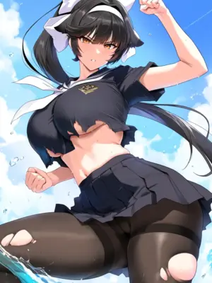 [Patreon] (Yeeting) takao (azur lane)(serafuku) (extra)(AI Generated)_026_26
