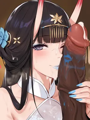 【ABYSOTH】Noshiro BBC blue lips oral [AI Generated]_d_016