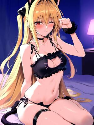 [patreon](yeeting) konjiki no yami (to love-ru)(cat lingerie)(ai generated)_051_50