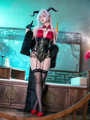 屿鱼Yukako - 碧蓝航线 埃吉尔 旗袍_09