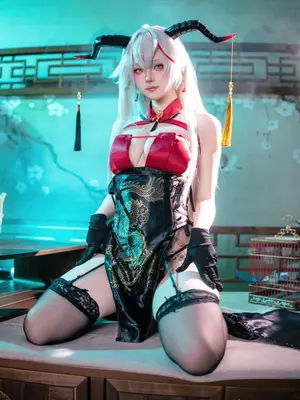 屿鱼Yukako - 碧蓝航线 埃吉尔 旗袍_12