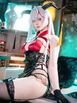 屿鱼Yukako - 碧蓝航线 埃吉尔 旗袍_34