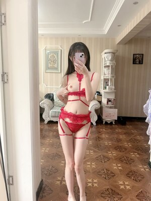猫小娴-红色情趣蕾丝_1000029196