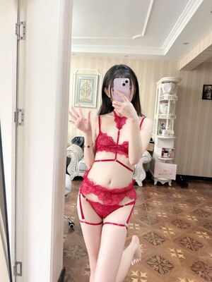 猫小娴-红色情趣蕾丝_1000029188