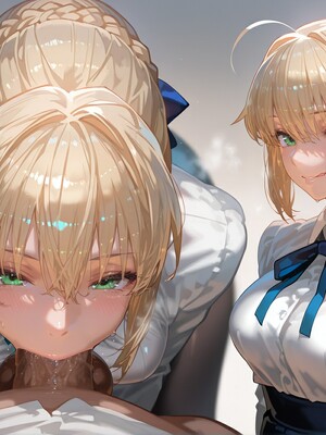 [Tsukinoo] 異端特異点の秘話 ～アルトリア、太った男の罠に落ちる純潔の騎士～_074