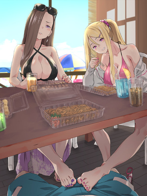 [TJ_studio (冬至)] ぎゃるキャンv～ヤリサーの美女3人とエロ目的で海へ行く話～_097