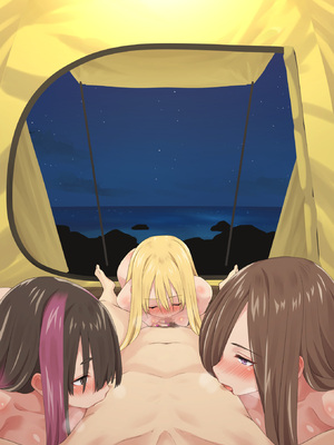 [TJ_studio (冬至)] ぎゃるキャンv～ヤリサーの美女3人とエロ目的で海へ行く話～_136