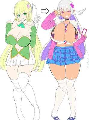 [ゆにおんばすと (かずたろ)] 完全にギャル堕ちした留学生エルフの指導法 [DL版]_44