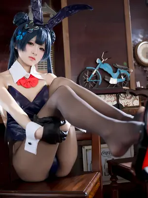 九柒喵 - 蔚蓝档案 龙华妃咲 兔女郎_06