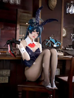 九柒喵 - 蔚蓝档案 龙华妃咲 兔女郎_07