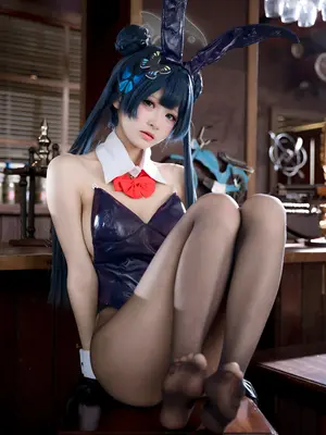 九柒喵 - 蔚蓝档案 龙华妃咲 兔女郎_14