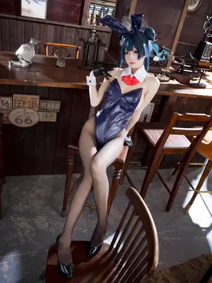 九柒喵 - 蔚蓝档案 龙华妃咲 兔女郎_16