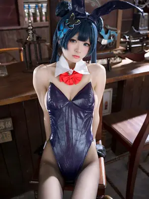 九柒喵 - 蔚蓝档案 龙华妃咲 兔女郎_18