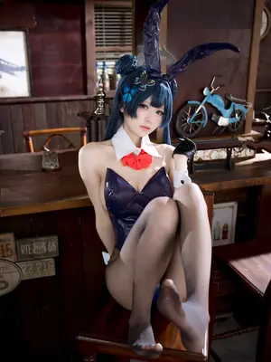 九柒喵 - 蔚蓝档案 龙华妃咲 兔女郎_19