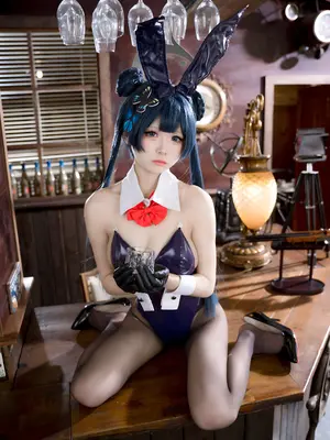 九柒喵 - 蔚蓝档案 龙华妃咲 兔女郎_21