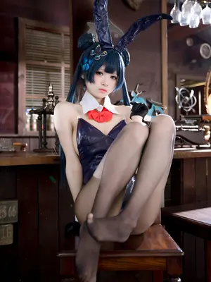 九柒喵 - 蔚蓝档案 龙华妃咲 兔女郎_32