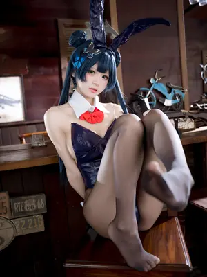 九柒喵 - 蔚蓝档案 龙华妃咲 兔女郎_34