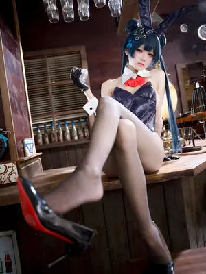 九柒喵 - 蔚蓝档案 龙华妃咲 兔女郎_35