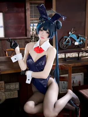 九柒喵 - 蔚蓝档案 龙华妃咲 兔女郎_40