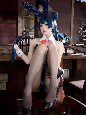 九柒喵 - 蔚蓝档案 龙华妃咲 兔女郎_44