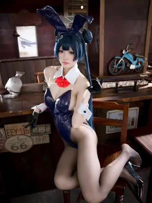 九柒喵 - 蔚蓝档案 龙华妃咲 兔女郎_51