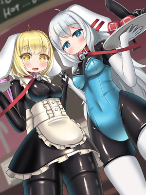 (Otomo-Mochi) ラバーカフェの裏事情！？うさっこが拘束されて責められるイラスト本 [无毒汉化组]_03