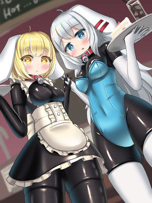 (Otomo-Mochi) ラバーカフェの裏事情！？うさっこが拘束されて責められるイラスト本 [无毒汉化组]_13