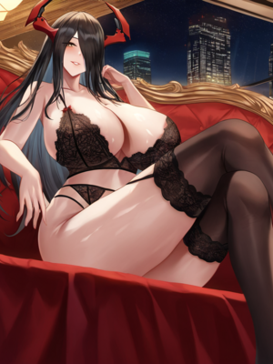 [QosLouisAI]Black Lace Bra Friedrich Group Sex 81P_0006
