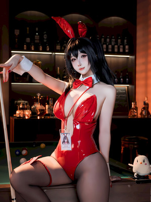 Rioko凉凉子 - 碧蓝航线 大凤 桌球兔女郎_09