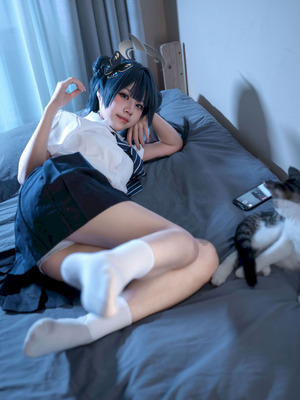 清水凪 - 龙华妃咲 JK (蔚蓝档案)_09_guat