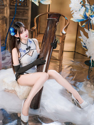 羽生三未 - 艳娘幻梦谭 瓶儿 青花瓷旗袍_16_shyh