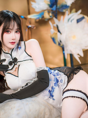 羽生三未 - 艳娘幻梦谭 瓶儿 青花瓷旗袍_19_ytck