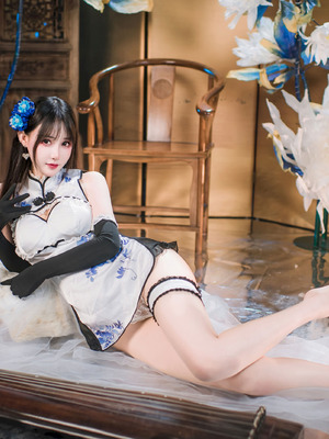 羽生三未 - 艳娘幻梦谭 瓶儿 青花瓷旗袍_20_ljqs