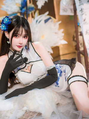 羽生三未 - 艳娘幻梦谭 瓶儿 青花瓷旗袍_25_gqrv