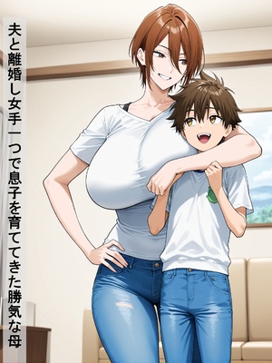 (同人CG集) [豚鬼オーク@AIイラスト] 母ちゃんが息子の友達に寝取られる_001