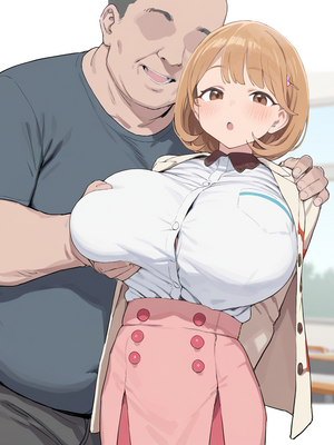 雷門AIショップ - Ryoka Naru○ – The Junior I Was After Gets Cucked by an Old Man [Uncensored] (Patreon) [AI Generated]_004_00001_