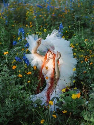 蠢沫沫 – 花丛婚纱_041