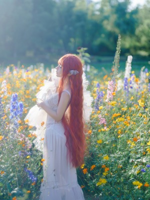 蠢沫沫 – 花丛婚纱_015