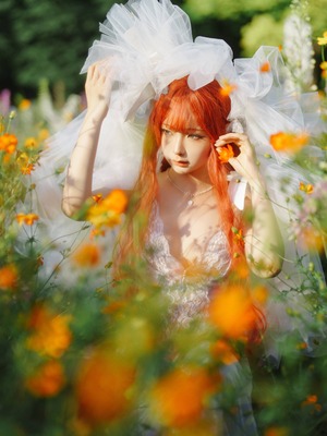 蠢沫沫 – 花丛婚纱_016