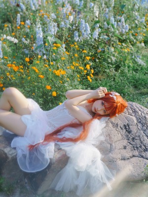 蠢沫沫 – 花丛婚纱_019