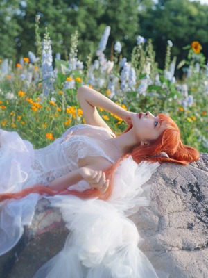 蠢沫沫 – 花丛婚纱_020