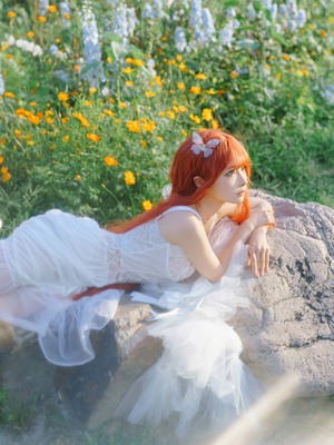 蠢沫沫 – 花丛婚纱_021