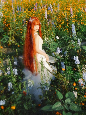 蠢沫沫 – 花丛婚纱_022