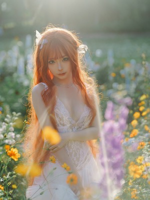 蠢沫沫 – 花丛婚纱_025