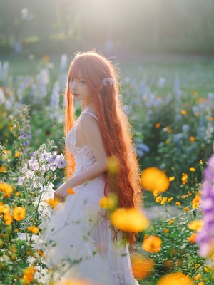 蠢沫沫 – 花丛婚纱_026