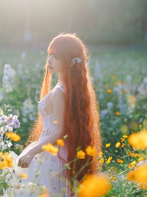 蠢沫沫 – 花丛婚纱_027