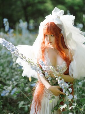 蠢沫沫 – 花丛婚纱_034