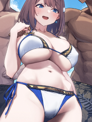 [ぼに～] 水着一夜ちゃんのナンパされた後..._01