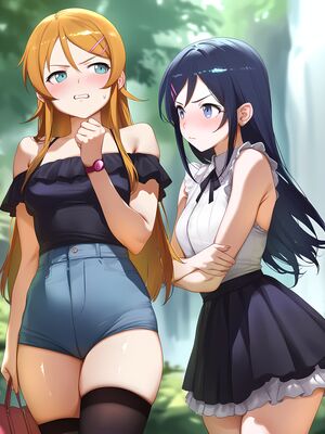 [Elizasrain] Ayase & Kirino (Oreimo) x BWC FFM - Waterfall Shooting (195p)_00001