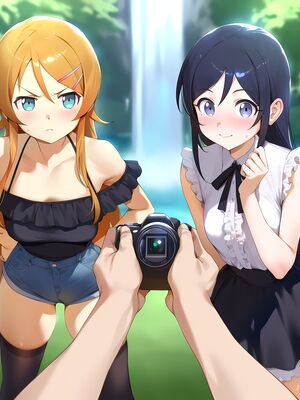 [Elizasrain] Ayase & Kirino (Oreimo) x BWC FFM - Waterfall Shooting (195p)_00009